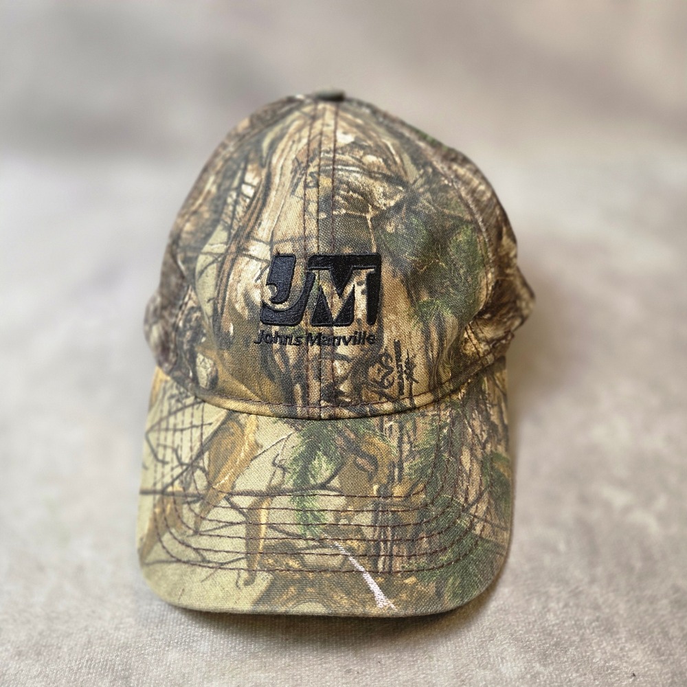 Paramount Johns Manville JM Camo Trucker Hat RealTree Mesh Snapback Cap Mens